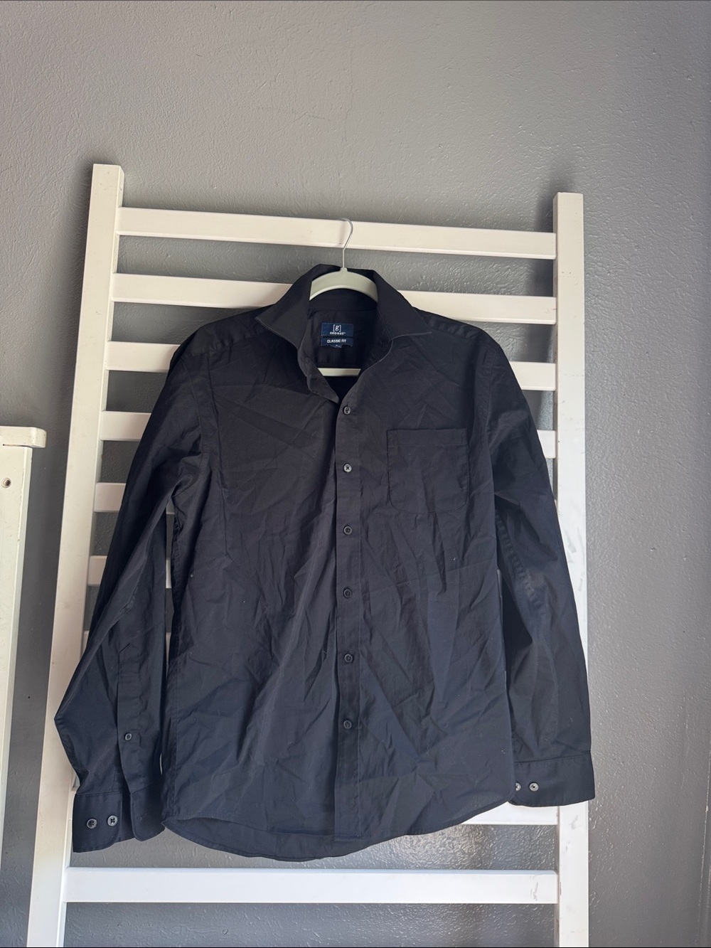 George Men's Black Lightweight button Up